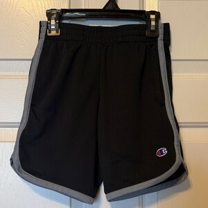 Boys size small- Champion Black Shorts with Gray Accents